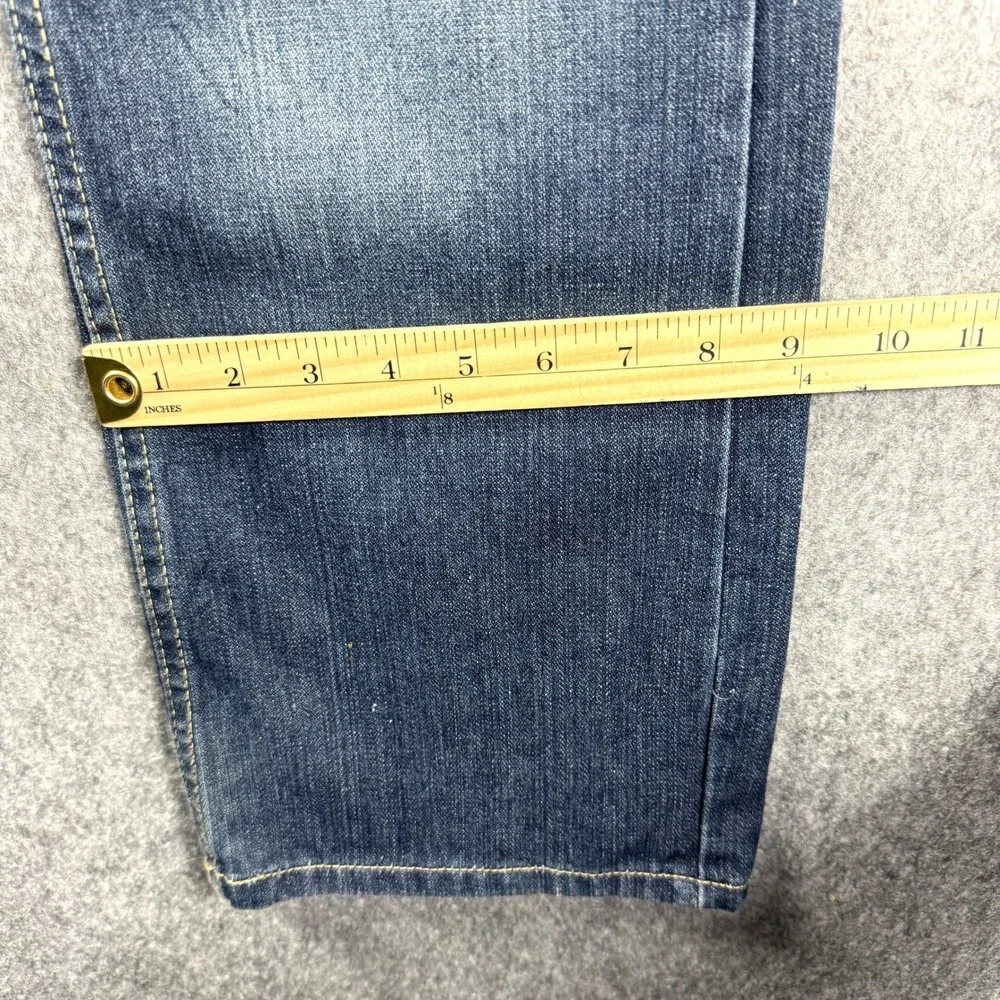 BB Gear Denim Distressed Jeans Mens 36x29‎ Straight Leg Y2K Embroidered vtg